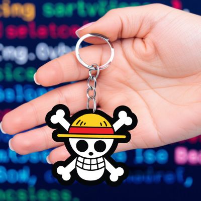 one piece Luffy Key chain Cartoon Theme Keychain For Bike & Car Birthday Return Gift For Kids Gift For Girls & Boys